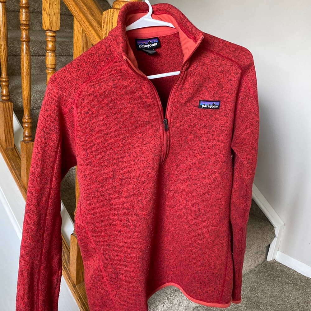 Red orange, medium Patagonia Better Sweater 1/4-Zip Fleece